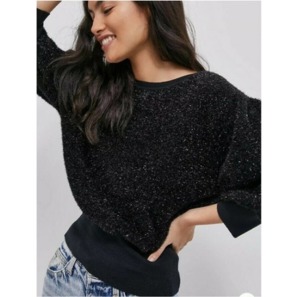 Anthropologie  Pamela Tinsel Balloon Sweater XL - Picture 3 of 8